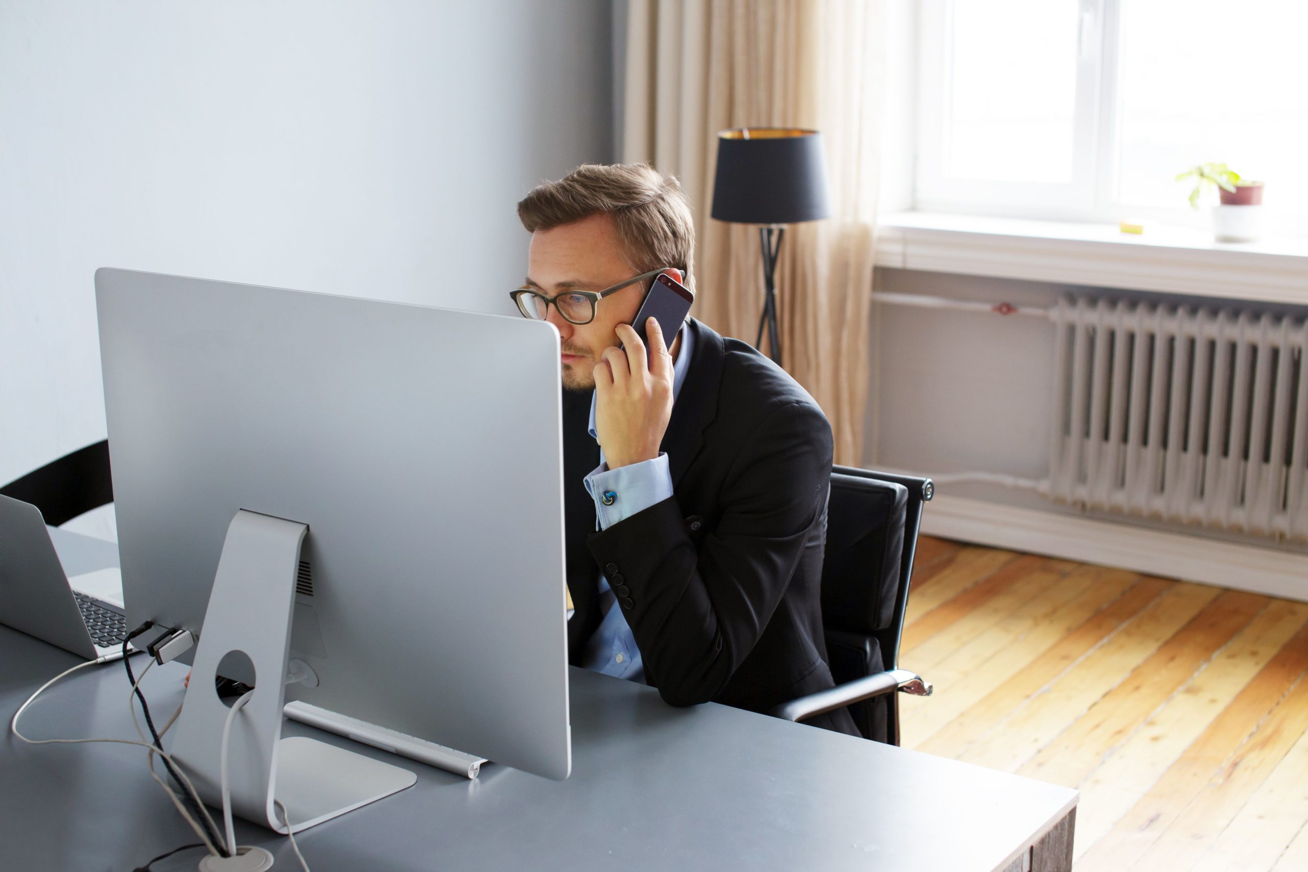 employee working remotely